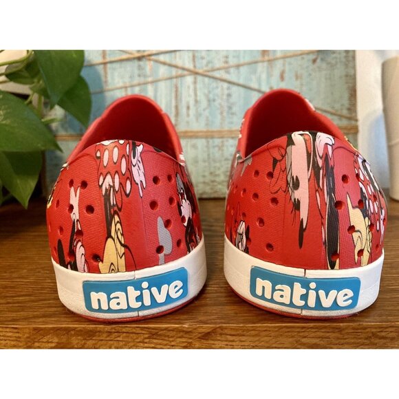 Minnie Mouse Shoes Womens 8 Red Native Jefferson Slip On Disney Allover Sneakers - Picture 4 of 9